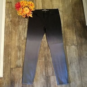 HT Denim Hot Topic Low Rise Skinny Ombre Sz 9
